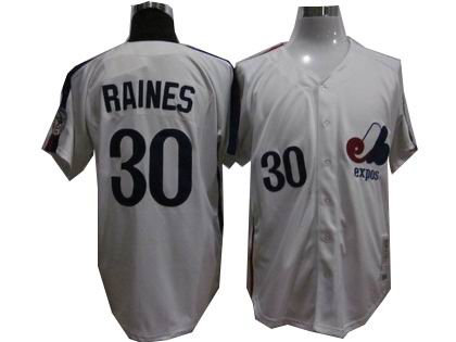 Montreal Expos 30 Tim Raines 1982 Mitchell Ness Jerseys white Montreal Expos 30 Tim Raines 1982 Mitchell Ness Jerseys white
