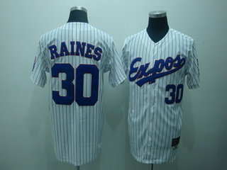 Montreal Expos 30 Tim Raines White Jerseys Throwback Montreal Expos 30 Tim Raines White Jerseys Throwback
