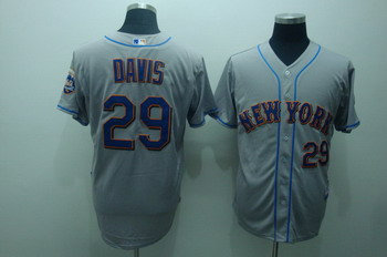 New York Mets 29 Ike Davis gray Jerseys Cool base Stitched MLB Jersey