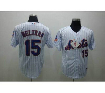 mlb new york mets #15 beltran white(blue strip) mlb new york mets #15 beltran white(blue strip)