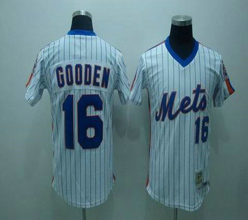mlb new york mets #16 gooden m&n white(blue mlb new york mets #16 gooden m&n white(blue