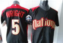 New York Mets 5# Wright 2011 All-star BP Black Jerseys New York Mets 5# Wright 2011 All-star BP Black Jerseys