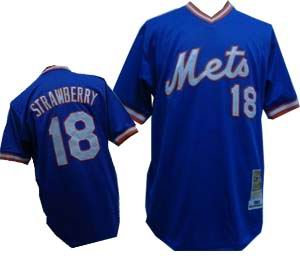 New York Mets STRAWBERRY 18 blue M&N New York Mets STRAWBERRY 18 blue M&N