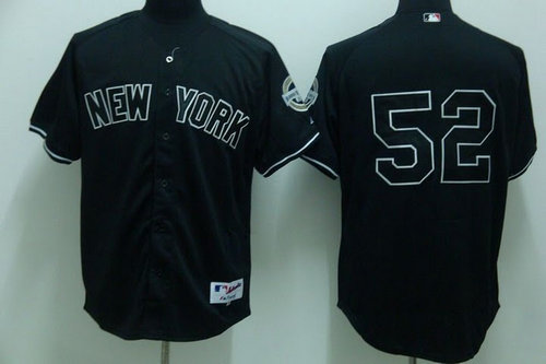 mlb new york yankees #52 sabathia black(2009 logo) mlb new york yankees #52 sabathia black(2009 logo)