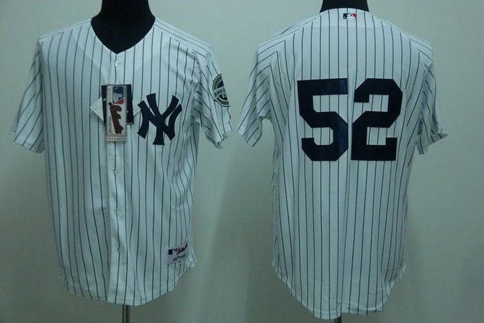 mlb new york yankees #52 sabathia white(2009 logo) mlb new york yankees #52 sabathia white(2009 logo)