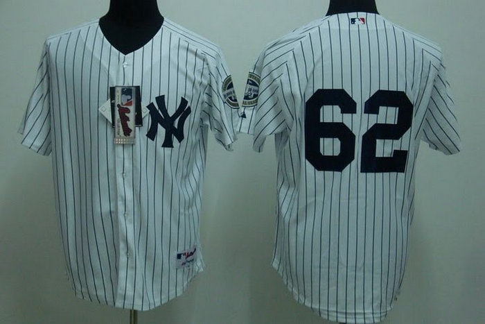 mlb new york yankees #62 chamberlain white(2009 logo) mlb new york yankees #62 chamberlain white(2009 logo)