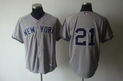 New York Yankees #21 Grey Jerseys New York Yankees #21 Grey Jerseys