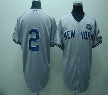 New York Yankees 2 Derek Jeter Grey Jersey GMS THE BOSS New York Yankees 2 Derek Jeter Grey Jersey GMS THE BOSS