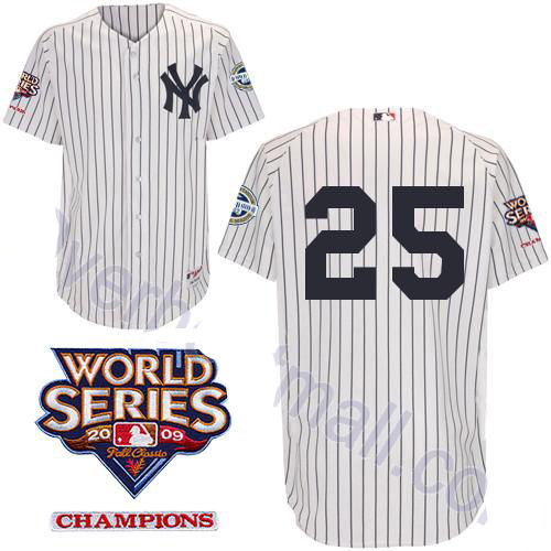 New York Yankees 25 Mark Teixeira White Youth Jersey