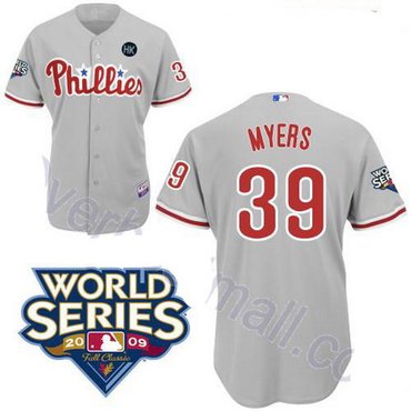 Philadelphia Phillies 39 Brett Myers grey jerseys Philadelphia Phillies 39 Brett Myers grey jerseys