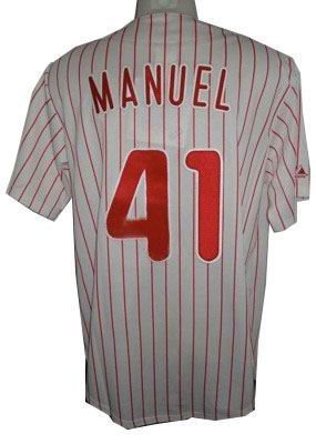 Philadelphia Phillies 41 CHARLEY MANUEL White Pinstripe Jerseys Philadelphia Phillies 41 CHARLEY MANUEL White Pinstripe Jerseys