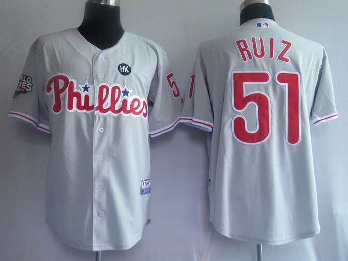 Philadephia Phillis 51# Ruiz Grey Jerseys Philadephia Phillis 51# Ruiz Grey Jerseys