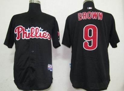 Philadephia Phillis 9 Brown Black jerseys Philadephia Phillis 9 Brown Black jerseys
