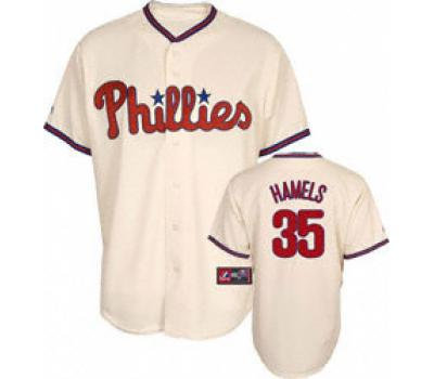 jerseys Philadelphia Phillies 35 Hamels cream