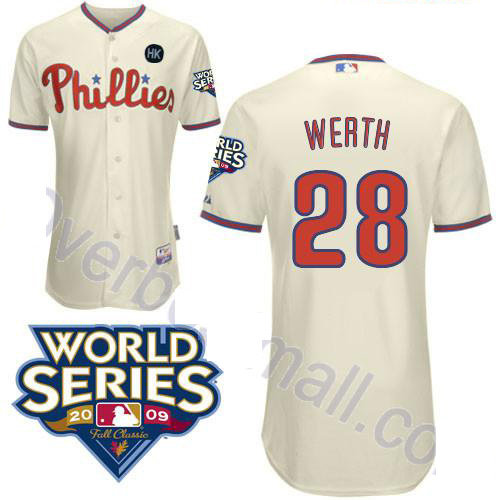 Philadelphia Phillies 28 Jayson Werth cream Youth Jersey
