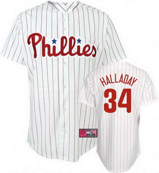 youth Roy Halladay Jersey White 34 Philadelphia Phillies Jersey Cool base