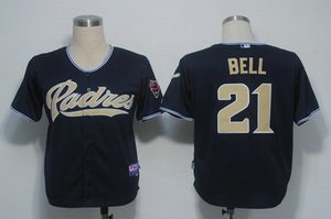 San Diego Padres 21 Bell Dark Blue Cool Base Jersey
