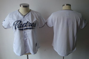 Women San Diego Padres Jerseys Blank White Baseball Jerseys Women San Diego Padres Jerseys Blank White Baseball Jerseys