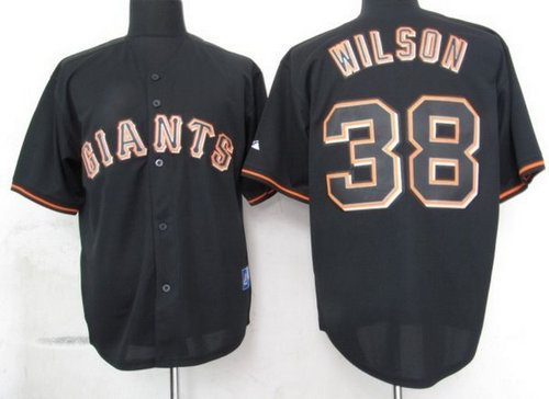 MLB San Francisco Giants 38 Wilson Black Fashion Jerseys MLB San Francisco Giants 38 Wilson Black Fashion Jerseys