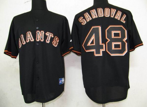 MLB San Francisco Giants 48 Sandoval Black Fashion MLB San Francisco Giants 48 Sandoval Black Fashion