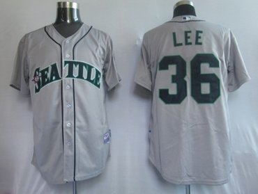 MLB Jerseys Seattle Mariners 36# Lee Grey MLB Jerseys Seattle Mariners 36# Lee Grey