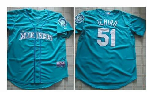 seattle mariners 51 ichiro lt.blue
