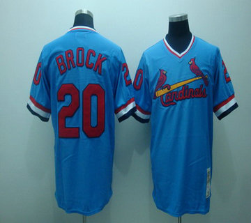 St Louis Cardinals 20 brock blue jerseys Mitchell and ness St Louis Cardinals 20 brock blue jerseys Mitchell and ness