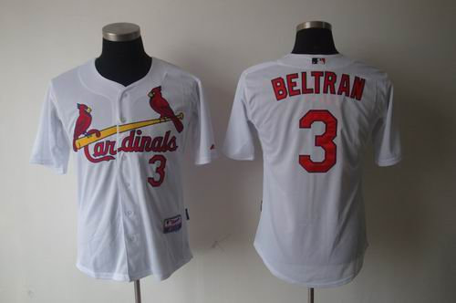 St Louis Cardinals 3 Carlos Beltran white Jerseys