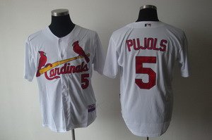 St Louis Cardinals 5 Pujols White Jerseyss
