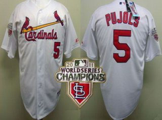 St.Louis Cardinals 5 Albert Pujols 2011 World Series Champions Jersey White St.Louis Cardinals 5 Albert Pujols 2011 World Series Champions Jersey White