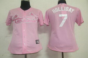 Women St Louis Cardinals 7 Matt holliday jerseys pink