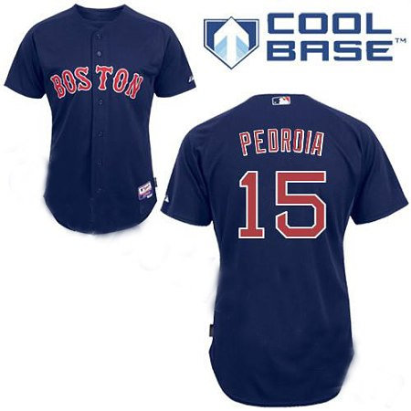 MLB Jerseys Boston Red Sox #15 Pedroia dk blue (cool base) MLB Jerseys Boston Red Sox #15 Pedroia dk blue (cool base)