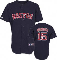Dustin Pedroia Adult 2009 Navy 15 Boston Red Sox