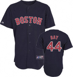 Jason Bay Adult 2009 Navy 44 Boston Red Sox