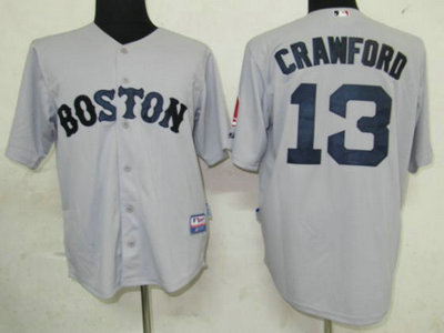 MLB Jerseys Boston Red Sox 13 Crawford Grey MLB Jerseys Boston Red Sox 13 Crawford Grey