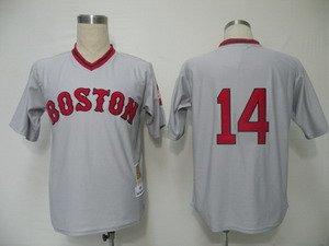 MLB Jerseys Boston Red Sox 14 Rice Grey Throwback MLB Jerseys Boston Red Sox 14 Rice Grey Throwback