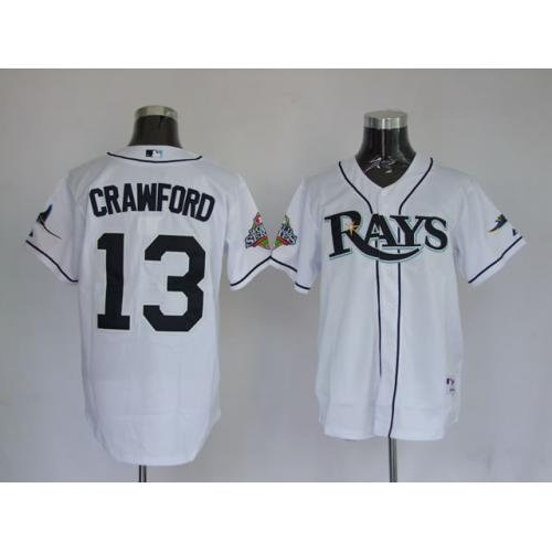 Jerseys Tampa Bay Rays 13 Carl Crawford White Jerseys Tampa Bay Rays 13 Carl Crawford White
