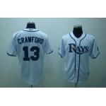 mlb tampa bay rays #13 crawforo white(2008 ws patch) mlb tampa bay rays #13 crawforo white(2008 ws patch)