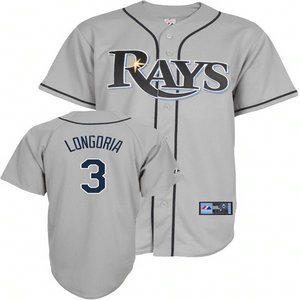 Tampa Bay Rays #3 Evan Longoria Gray Jerseys Tampa Bay Rays #3 Evan Longoria Gray Jerseys