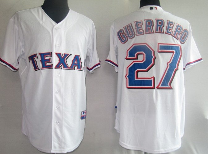 MLB Jerseys Texans 27# Guerrero white MLB Jerseys Texans 27# Guerrero white
