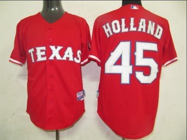 MLB Jerseys Texas Rangers 45 Holland Red MLB Jerseys Texas Rangers 45 Holland Red