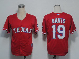 Texas Rangers 19 Davis Red Cool Base