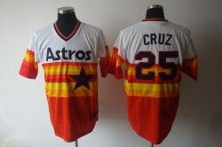 Texas Rangers 25# Cruz white orange jerseys