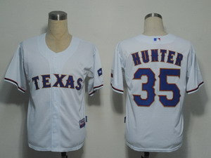 Texas Rangers 35 Hunter White Cool Base Texas Rangers 35 Hunter White Cool Base