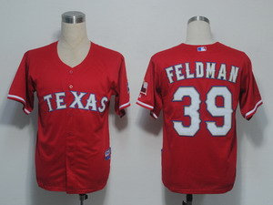 Texas Rangers 39 Feldman Red Cool Base
