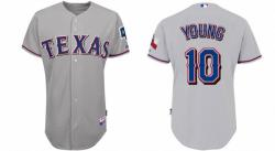 Kids Texans Rangers #10 Young Grey Jerseys
