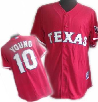 Youth Texas Rangers 10 Michael Young jersey red