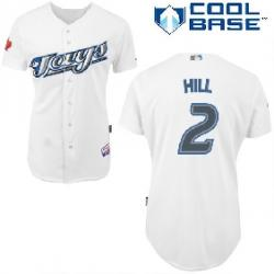 Toronto Blue Jays #2 Aaron Hill white cool base Jerseys Toronto Blue Jays #2 Aaron Hill white cool base Jerseys