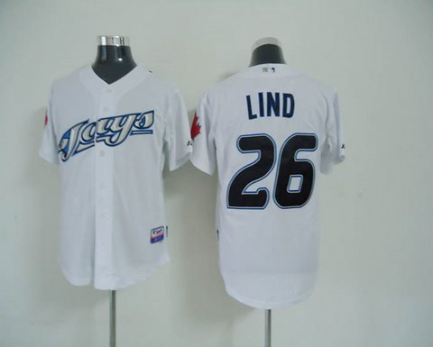 Toronto Blue Jays 26 LIND white Cool Base Jersey Toronto Blue Jays 26 LIND white Cool Base Jersey