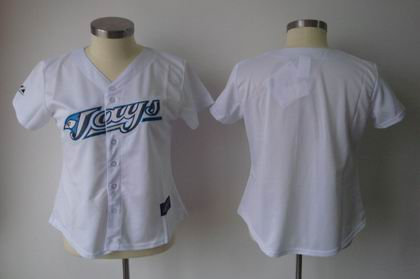 Women Toronto Blue Jays white Blank jersey